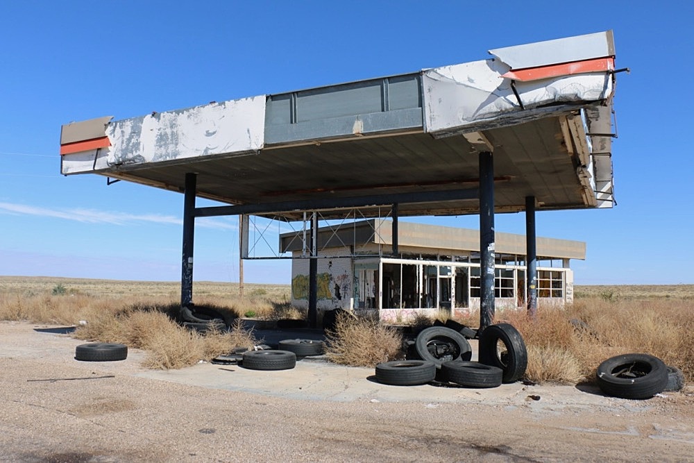 Station service abandonnée - Glenrio, Nouveau Mexique - Route 66 - ©misteremma.com