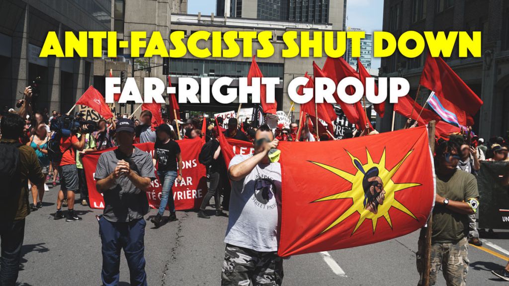 Les antifascistes bloquent La Meute