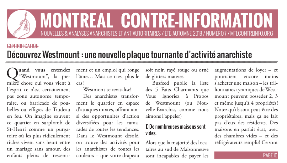 Montréal Contre-Info #7 (Été-Automne 2018)