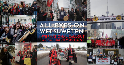 Tous les regards sur les Wet'suwet'en : Appel à une semaine de solidarité internationale !
