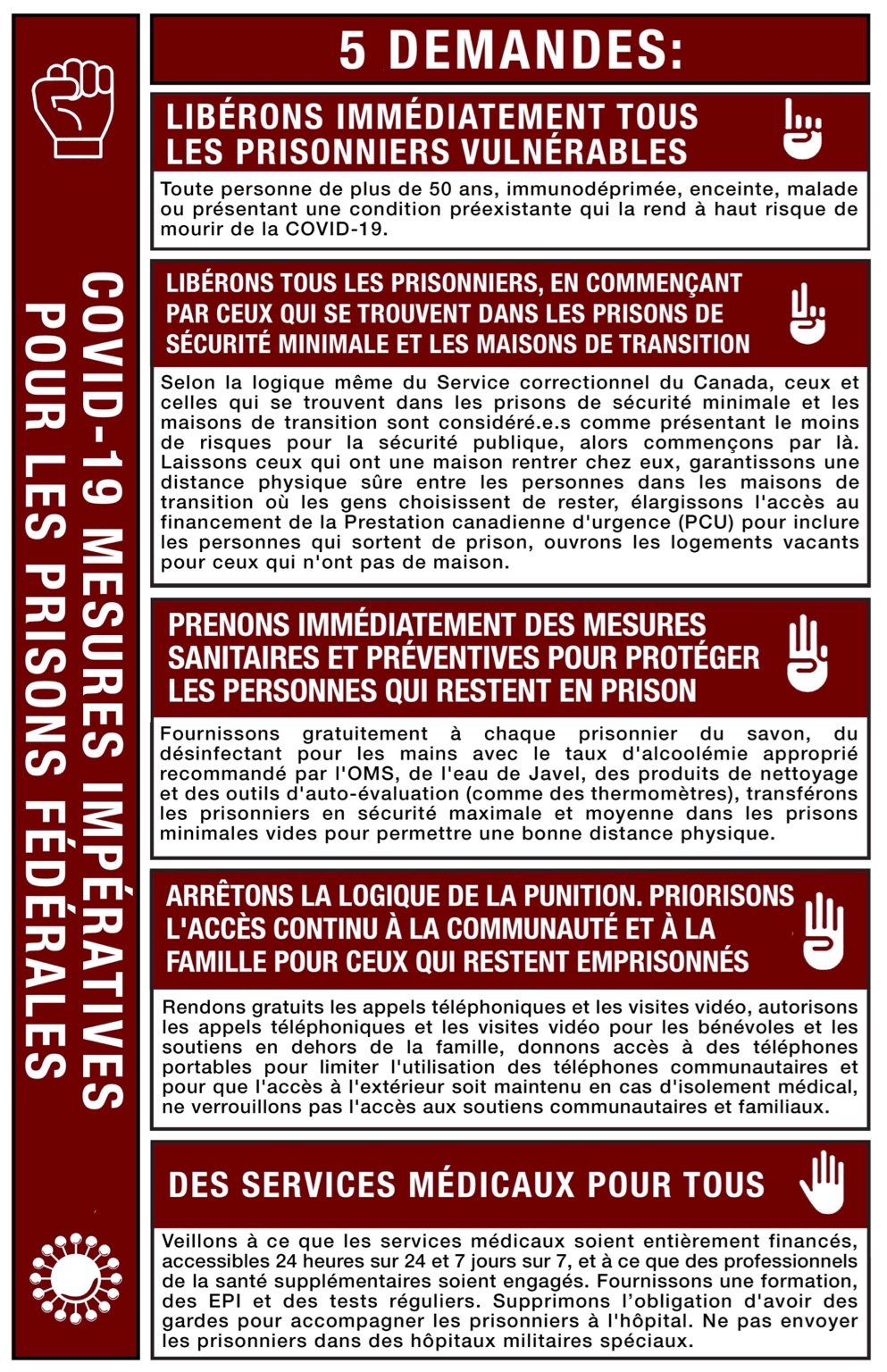 #Libérezlestous : campagne d'email pour la libération des prisonniers fédéraux