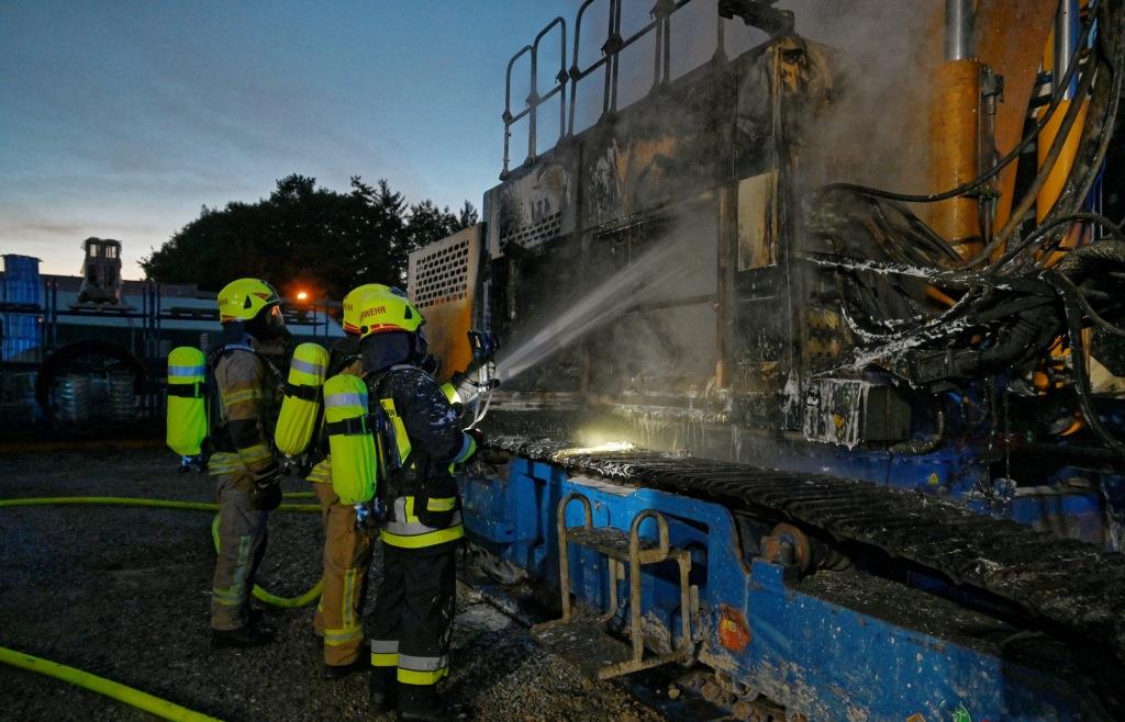 Schrobenhausen (Allemagne) : Incendie au dépôt de Bauer, complice de la construction de Coastal GasLink